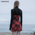 PUNK RAVE OPQ-848DQF new arrival mini vintage bodycon plus size casual women sexy strap velvet dress